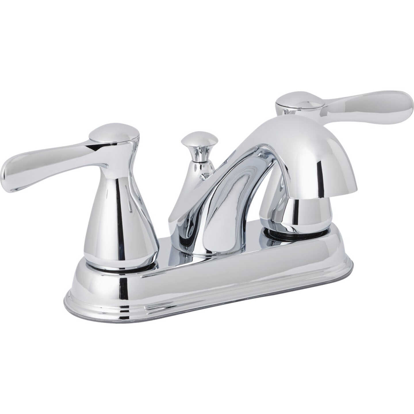 Home Impressions Traditional Polished Chrome 2-Handle Lever 4 In. Centerset Bathroom Faucet with Pop-Up Image 1