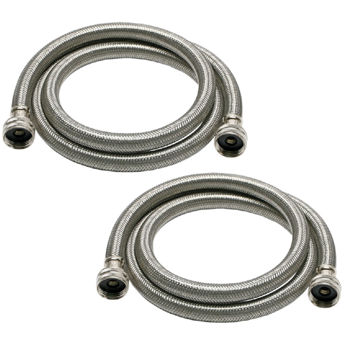 Fluidmaster 3/4 x 3/4 In. Hose Fitting x 60 In. L Braided Stainless Steel High Efficiency Washing Machine Hose(2-Pack) Image 3