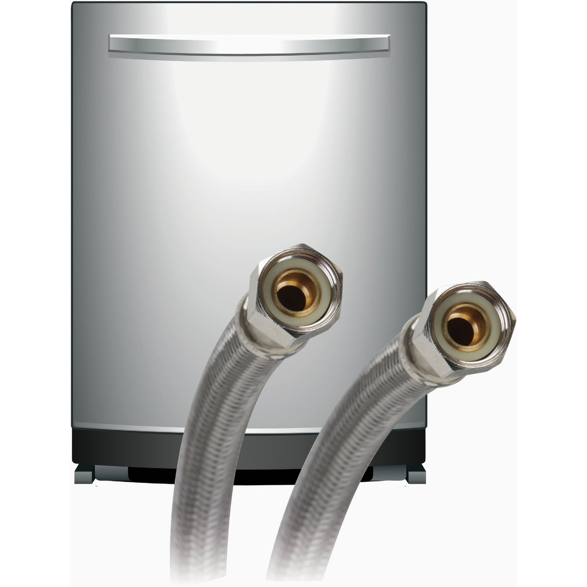 Fluidmaster 3/8 In. x 3/8 In. x 60 In. L Stainless Steel Dishwasher Connector Image 2