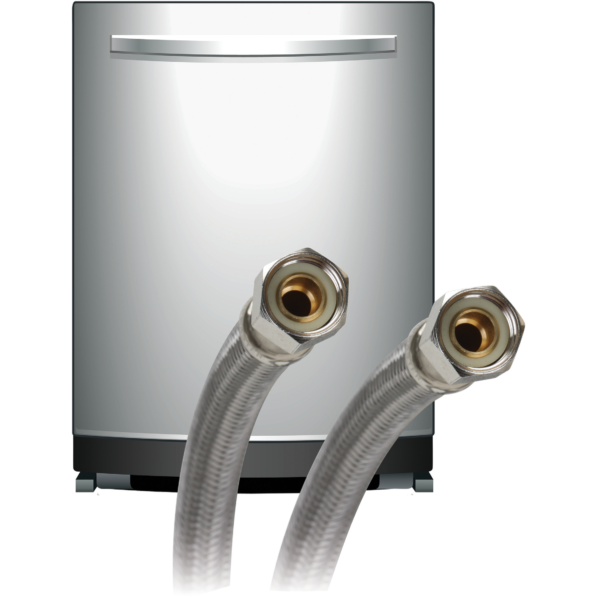 Fluidmaster 3/8 In. x 3/8 In. x 60 In. L Stainless Steel Dishwasher Connector Image 5