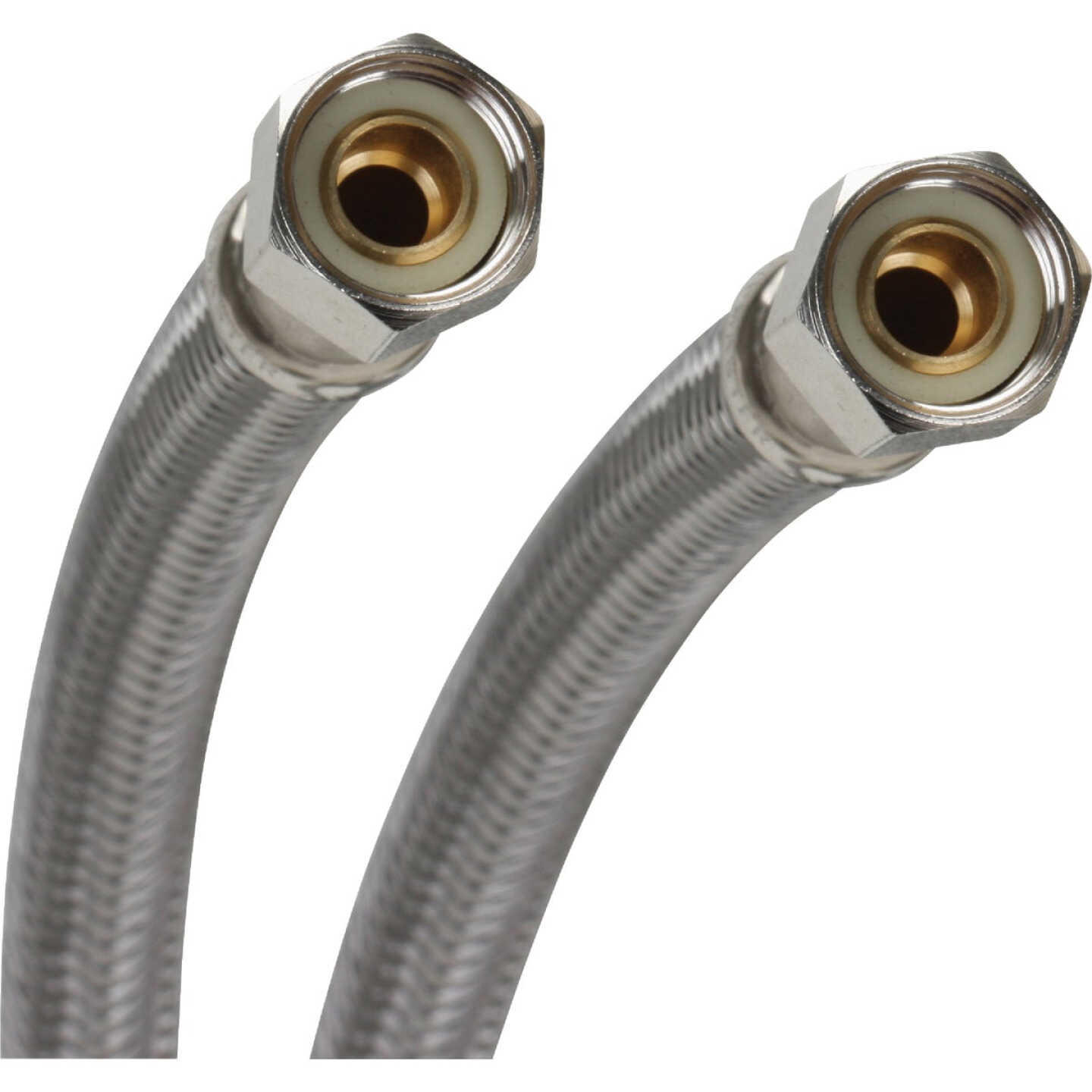 Fluidmaster 3/8 In. x 3/8 In. x 72 In. L Stainless Steel Dishwasher Connector Image 1