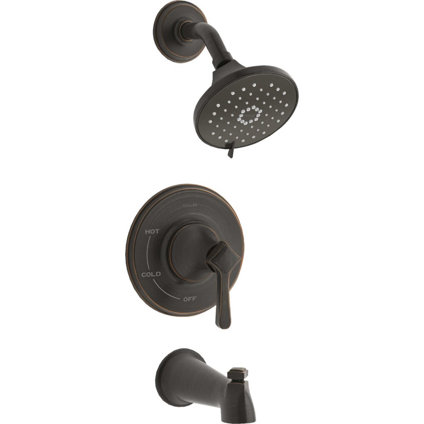 Kohler Georgeson Oil-Rubbed Bronze Single-Handle Water-Saving Tub & Shower Faucet Image 1