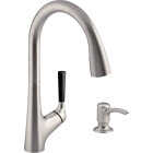 Kohler Malleco 1-Handle Lever Pull-Down Kitchen Faucet, Stainless Image 1