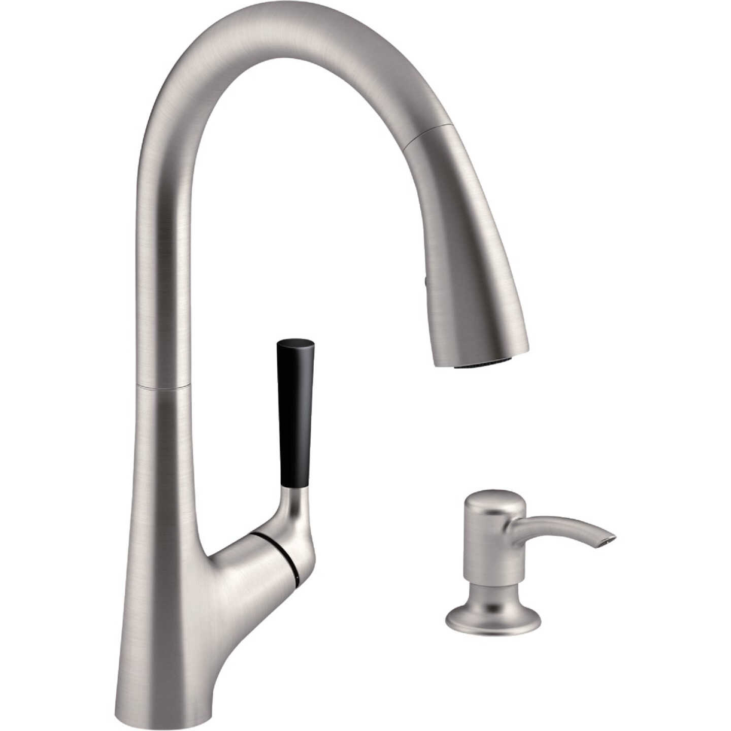 Kohler Malleco 1-Handle Lever Pull-Down Kitchen Faucet, Stainless Image 1