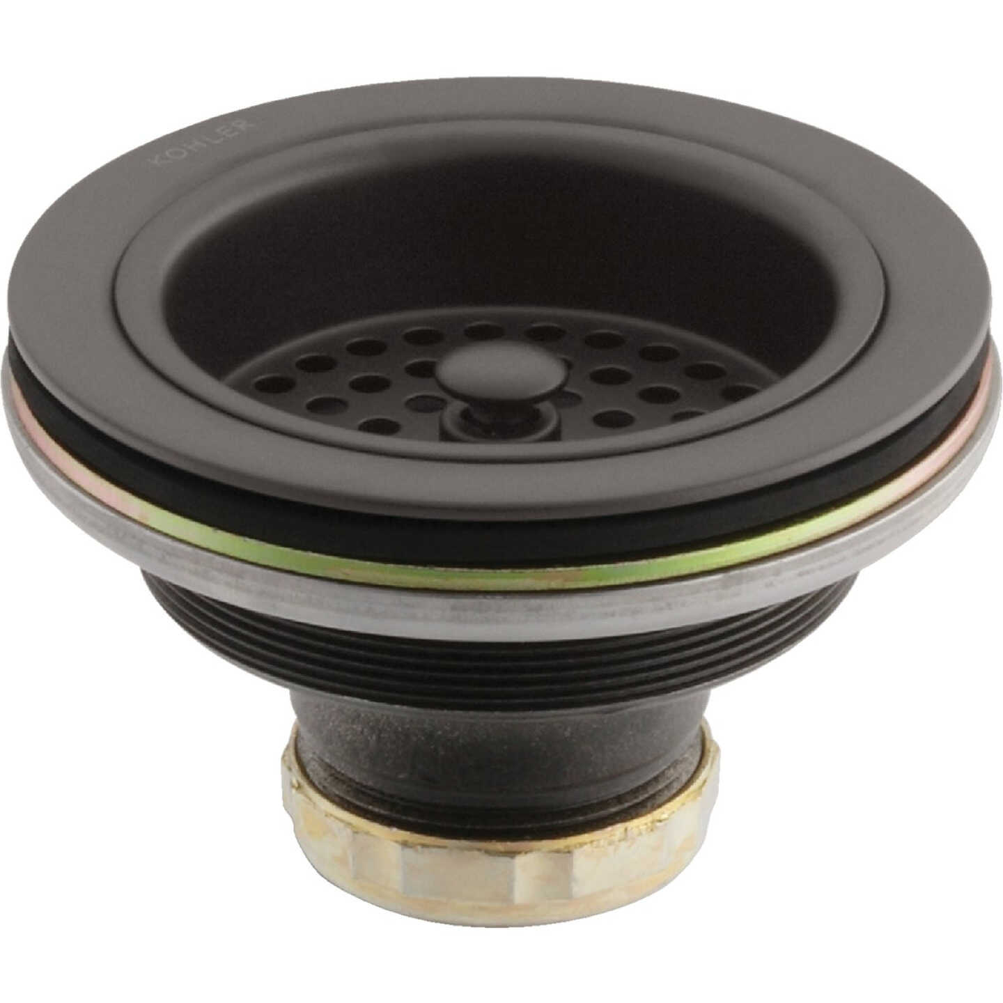 Kohler Duostrainer 3-1/2 In. to 4 In. Opening Basket Strainer Assembly in Oil Rubbed Bronze Finish Image 1