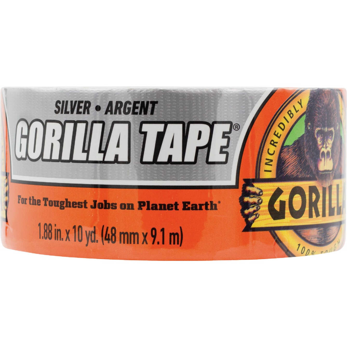 Gorilla 1.88 In. x 10 Yd. Heavy-Duty Duct Tape, Silver Image 4