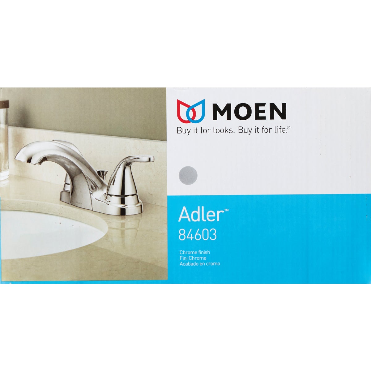 Moen Adler 2-Handle Lever Centerset Bathroom Faucet with Pop-Up, Chrome Image 2