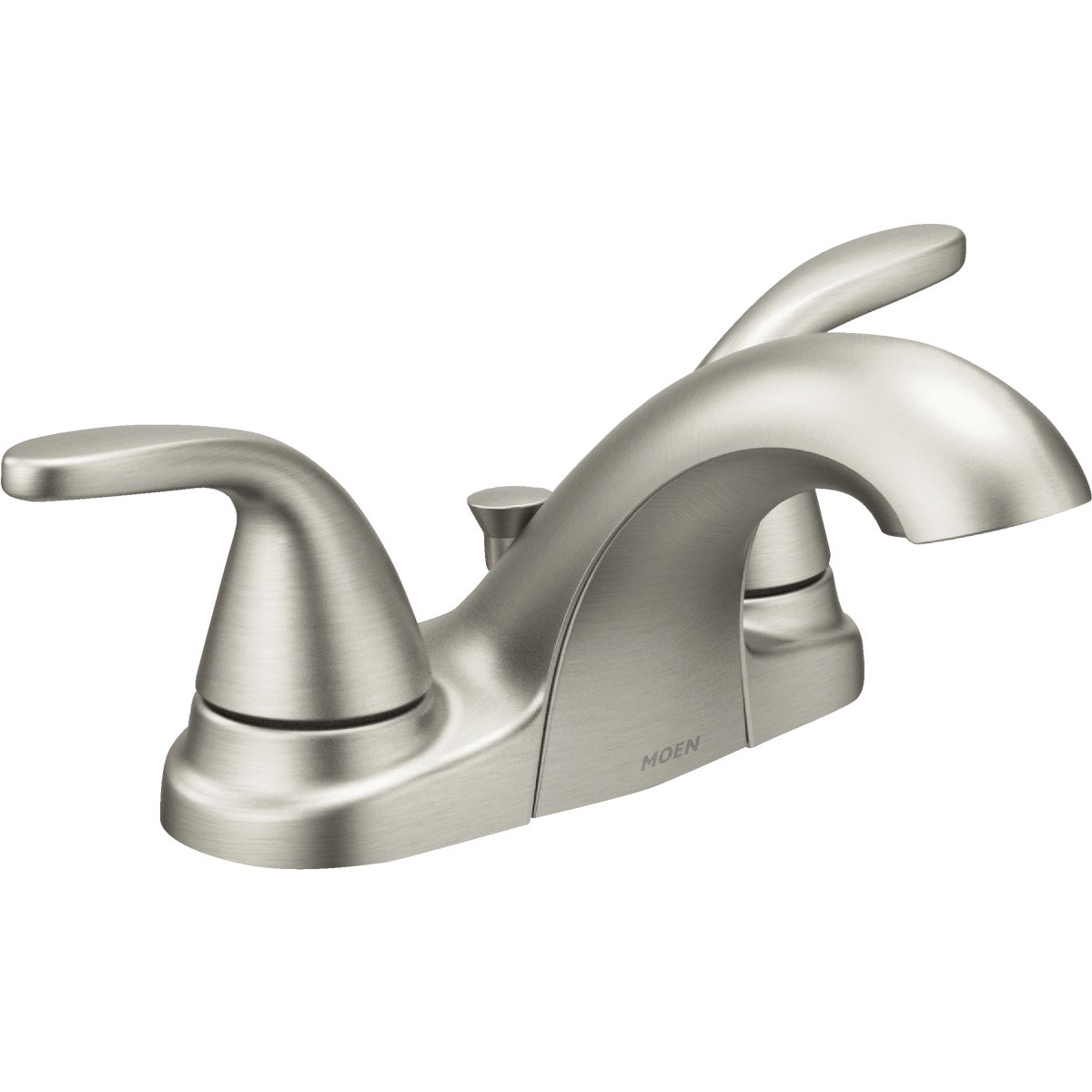 Moen Adler 2-Handle Lever Centerset Bathroom Faucet with Pop-Up, Spot Resist Brushed Nickel Image 1