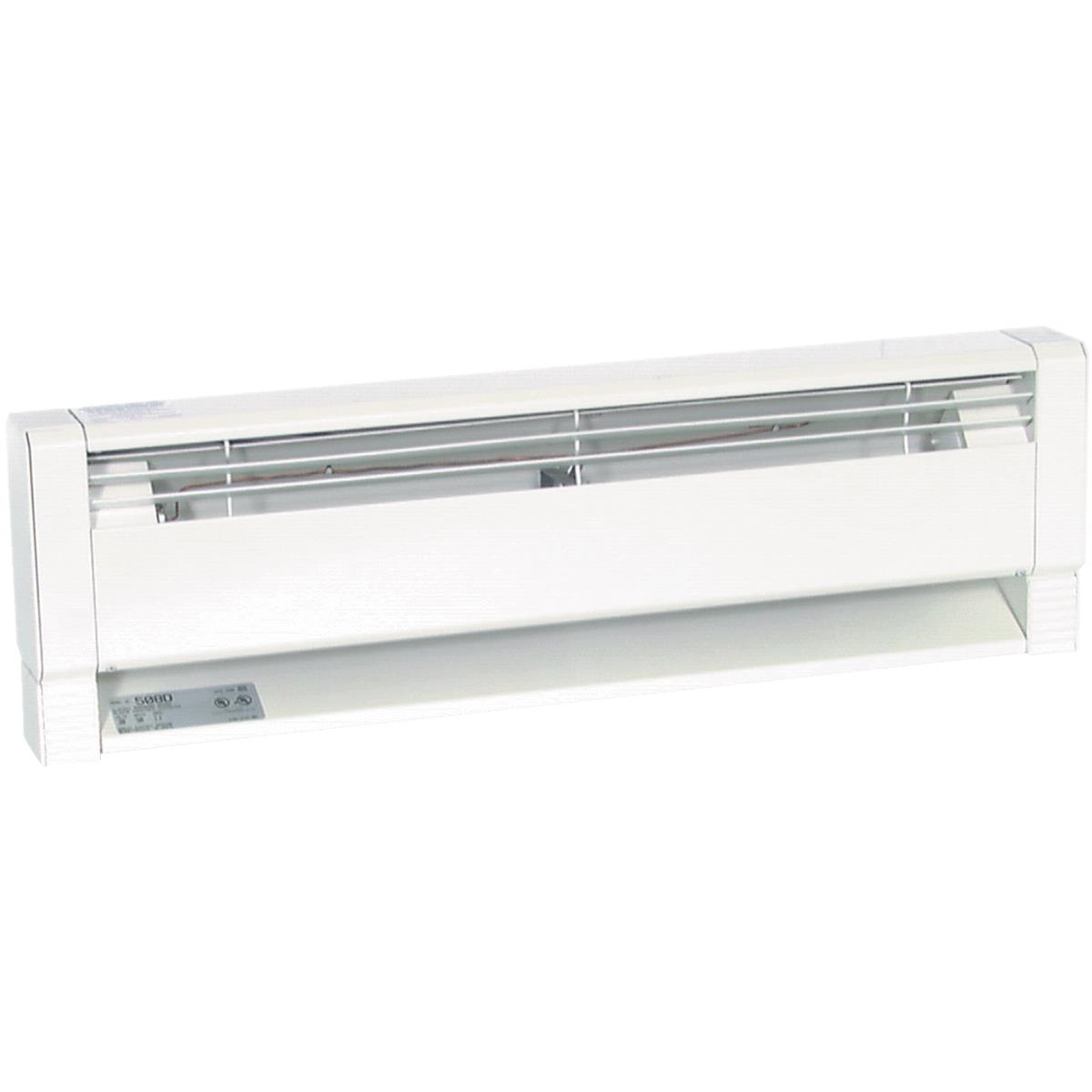 FAHRENHEAT 28 In. 500-Watt 240-Volt Hydronic Electric Baseboard Heater, White
