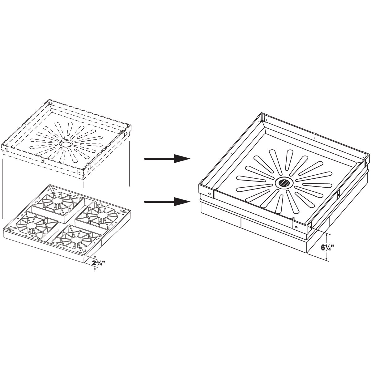 EL Mustee Durastall 2-3/4 In. Shower Base Extender Image 2