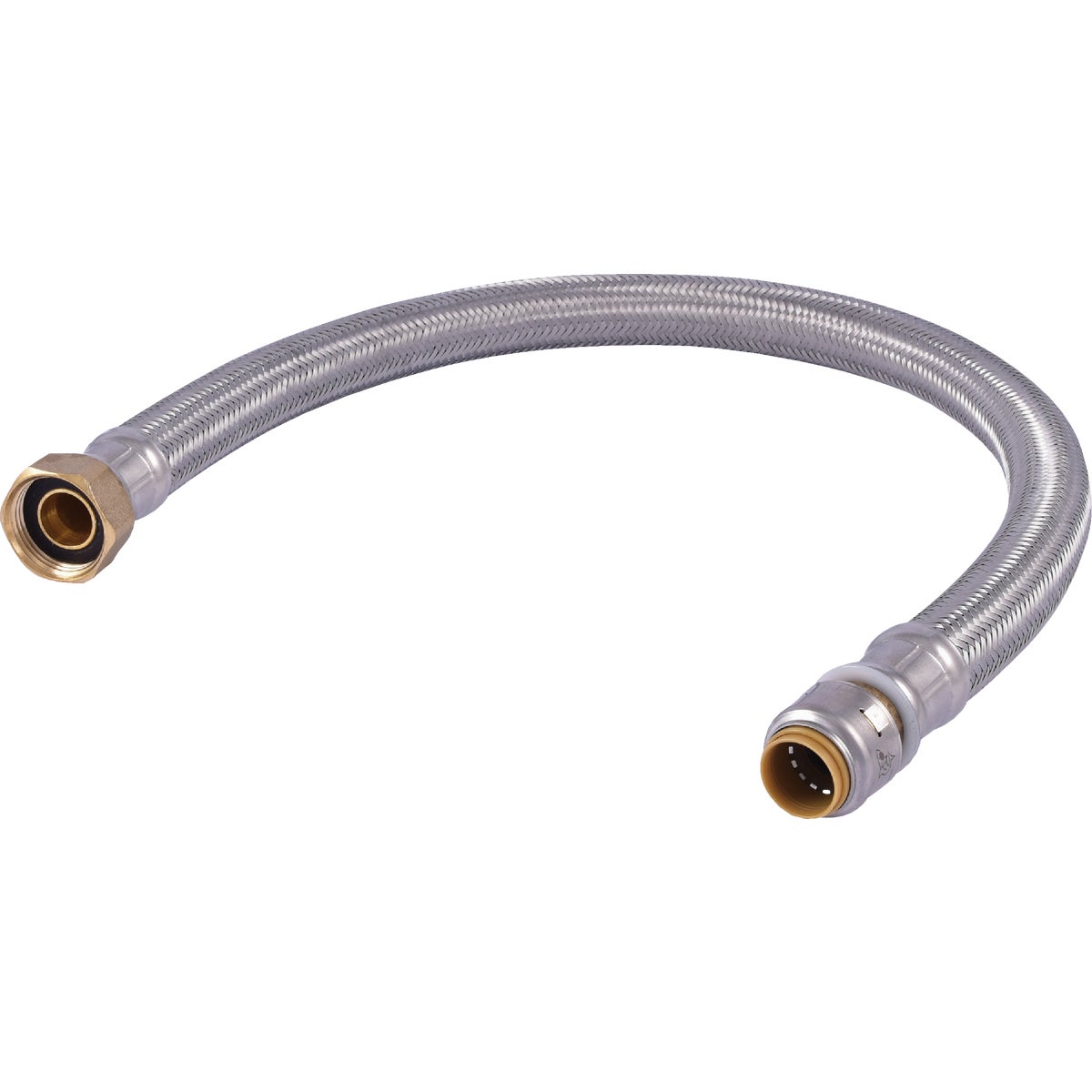 SharkBite 1/2 In. X 3/4 In. FIP X 24 In. L Braided Flexible Water Heater Connector Image 1