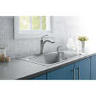 Kohler Linwood 1-Handle Lever Pull-Out Kitchen Faucet with Soap Dispenser, Stainless Image 2