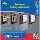 Dundas Jafine EzFix 4 In. White Plastic Replacement Vent Cap & Gasket Kit Image 1