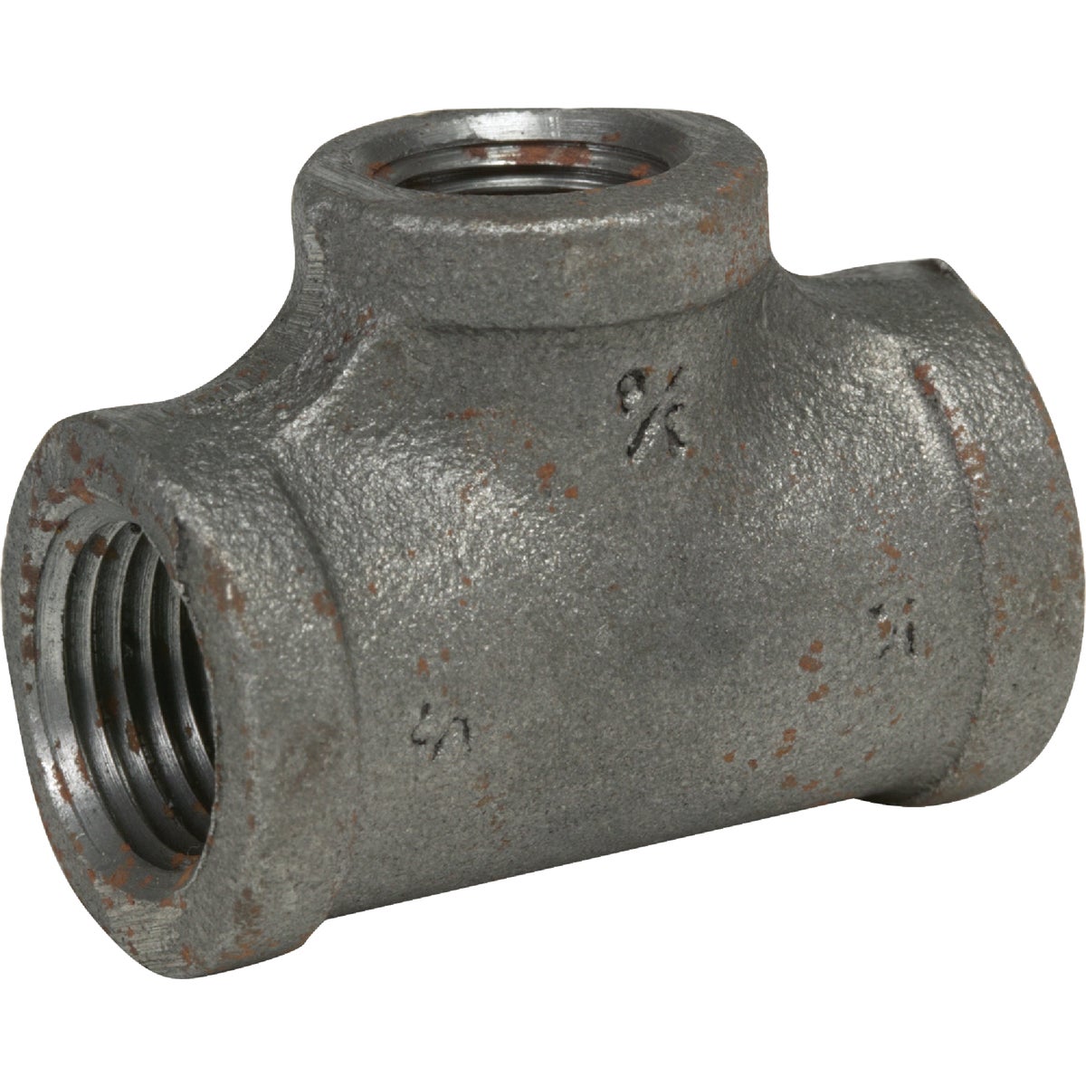 Anvil 3/4 In. x 1/2 In. x 1/2 In. Reducing Malleable Black Iron Tee Image 1