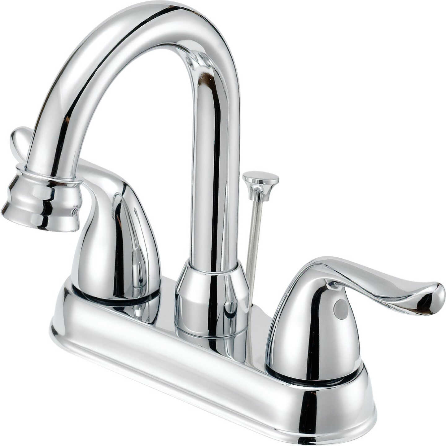 Home Impressions Chrome 2-Handle Lever 4 In. Centerset Bathroom Faucet with Pop-Up Image 1