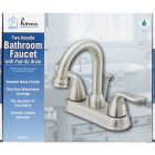 Home Impressions Brushed Nickel 2-Handle Lever 4 In. Centerset Bathroom Faucet with Pop-Up Image 2