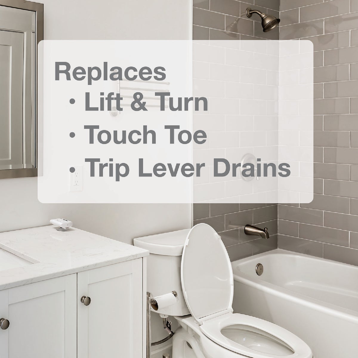 Danco EZ Drain Touch Activated Universal Bathtub Drain Stopper Image 3