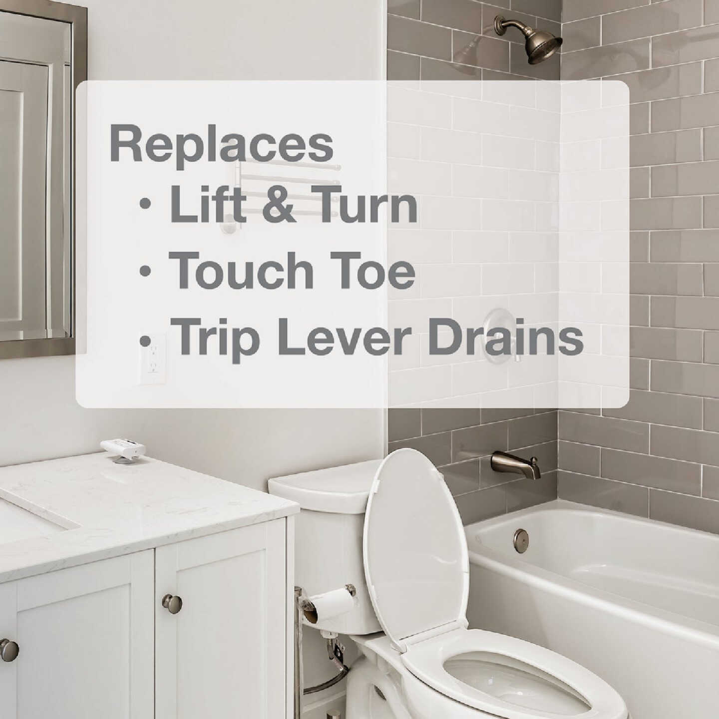 Danco EZ Drain Touch Activated Universal Bathtub Drain Stopper Image 3