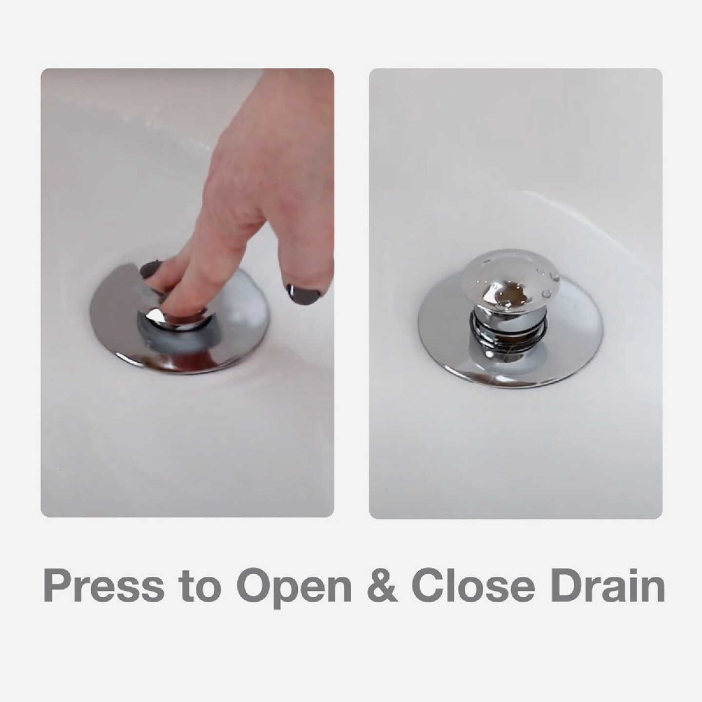 Danco EZ Drain Touch Activated Universal Bathtub Drain Stopper Image 5