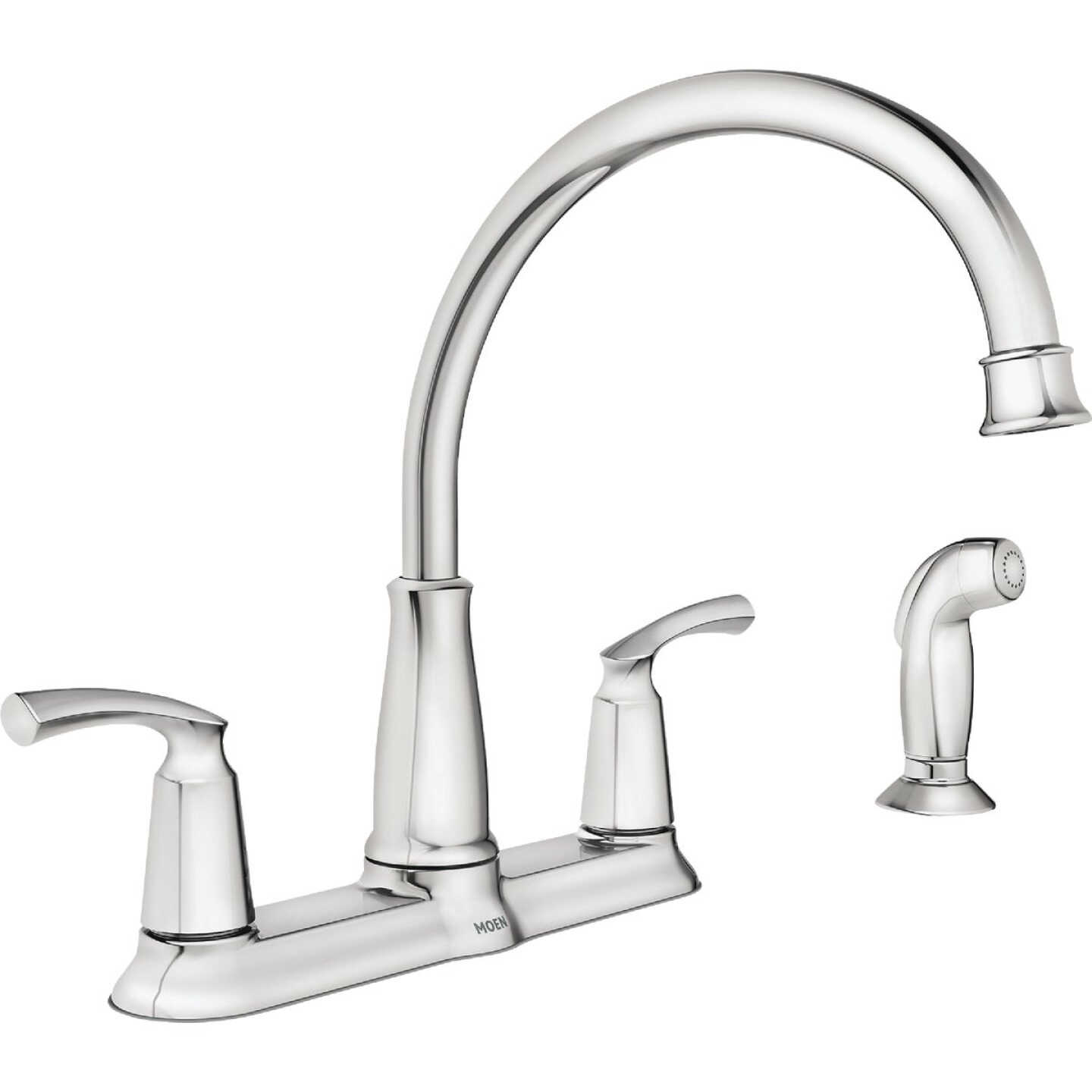 Moen Bexley 2-Handle Lever Kitchen Faucet with Side Spray, Chrome Image 1