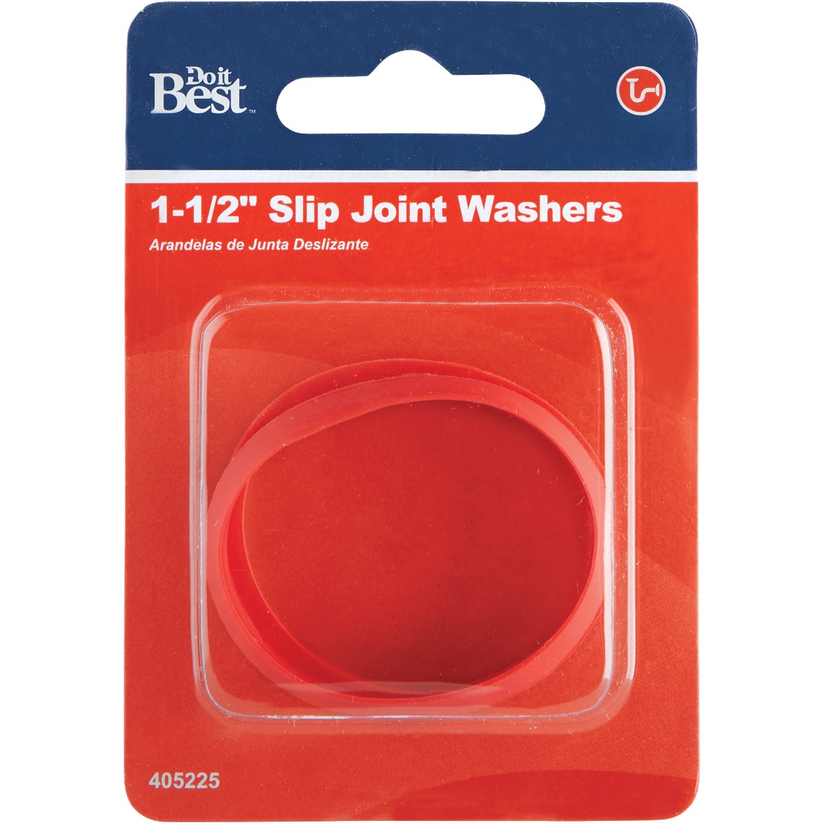 Do it Best 1-1/2 In. x 1-1/2 In. Black Rubber Slip Joint Washer (2-Pack) Image 2