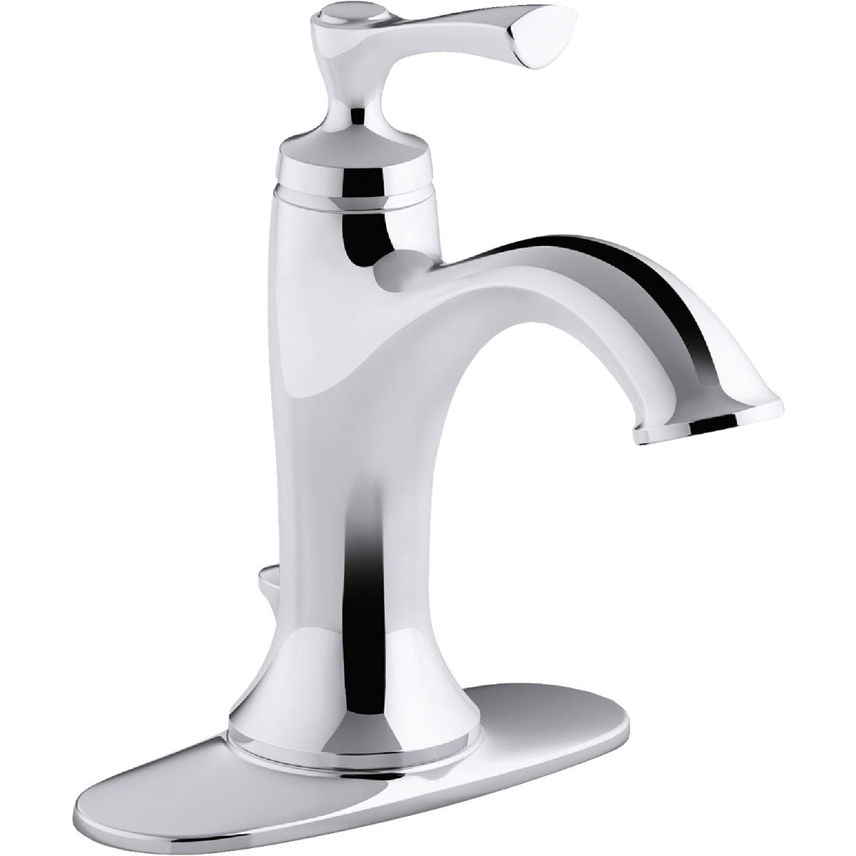 Kohler Elliston Chrome 1-Handle Lever 4 In. Centerset Bathroom Faucet with Pop-Up Image 1