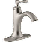 Kohler Elliston Brushed Nickel 1-Handle Lever 4 In. Centerset Bathroom Faucet with Pop-Up Image 1