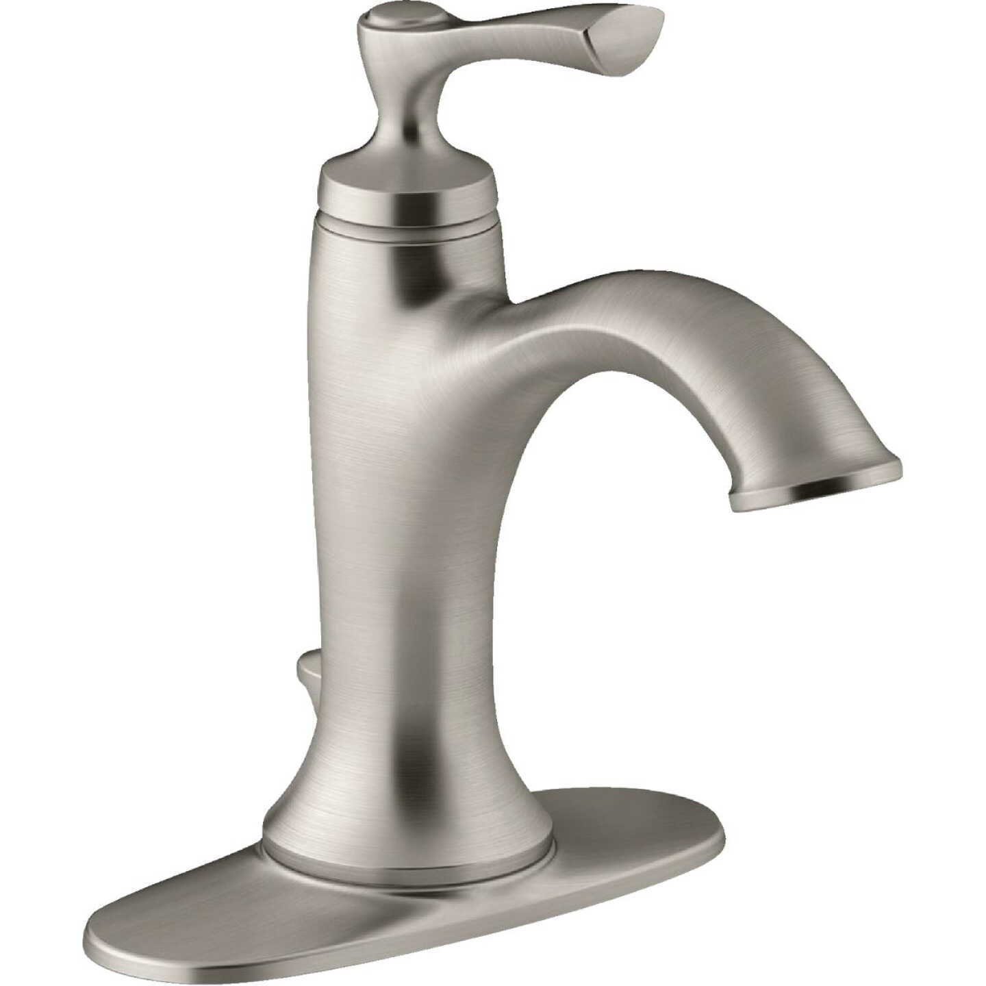 Kohler Elliston Brushed Nickel 1-Handle Lever 4 In. Centerset Bathroom Faucet with Pop-Up Image 1