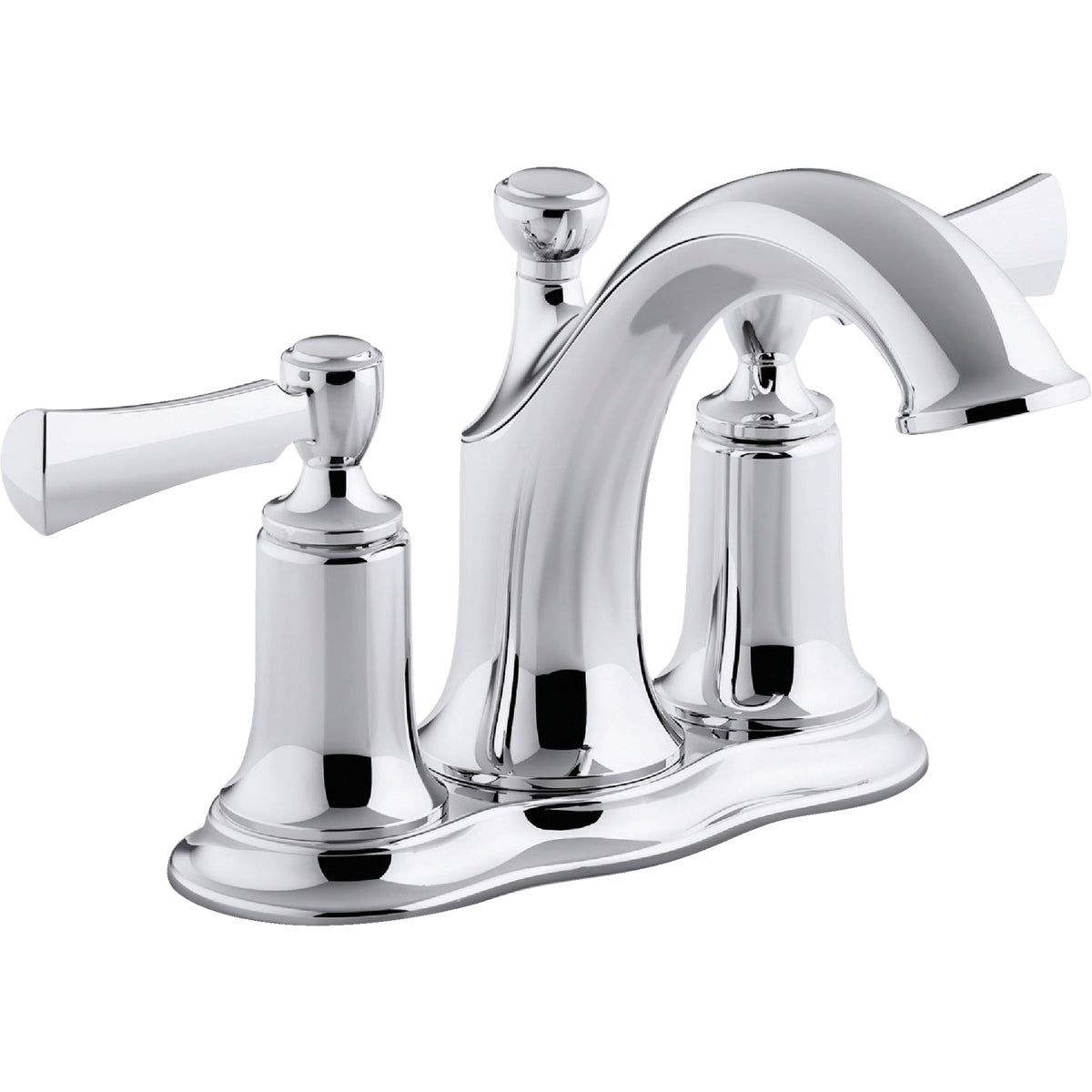 Kohler Elliston Chrome 2-Handle Lever 4 In. Centerset Bathroom Faucet with Pop-Up Image 1