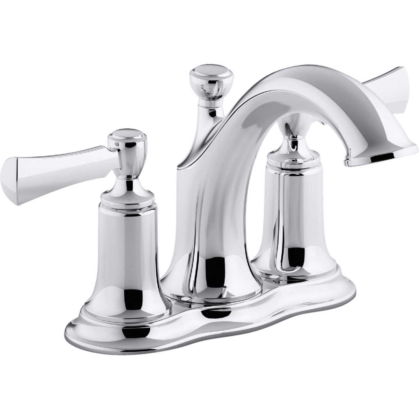 Kohler Elliston Chrome 2-Handle Lever 4 In. Centerset Bathroom Faucet with Pop-Up Image 1