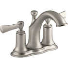Kohler Elliston Brushed Nickel 2-Handle Lever 4 In. Centerset Bathroom Faucet with Pop-Up Image 1