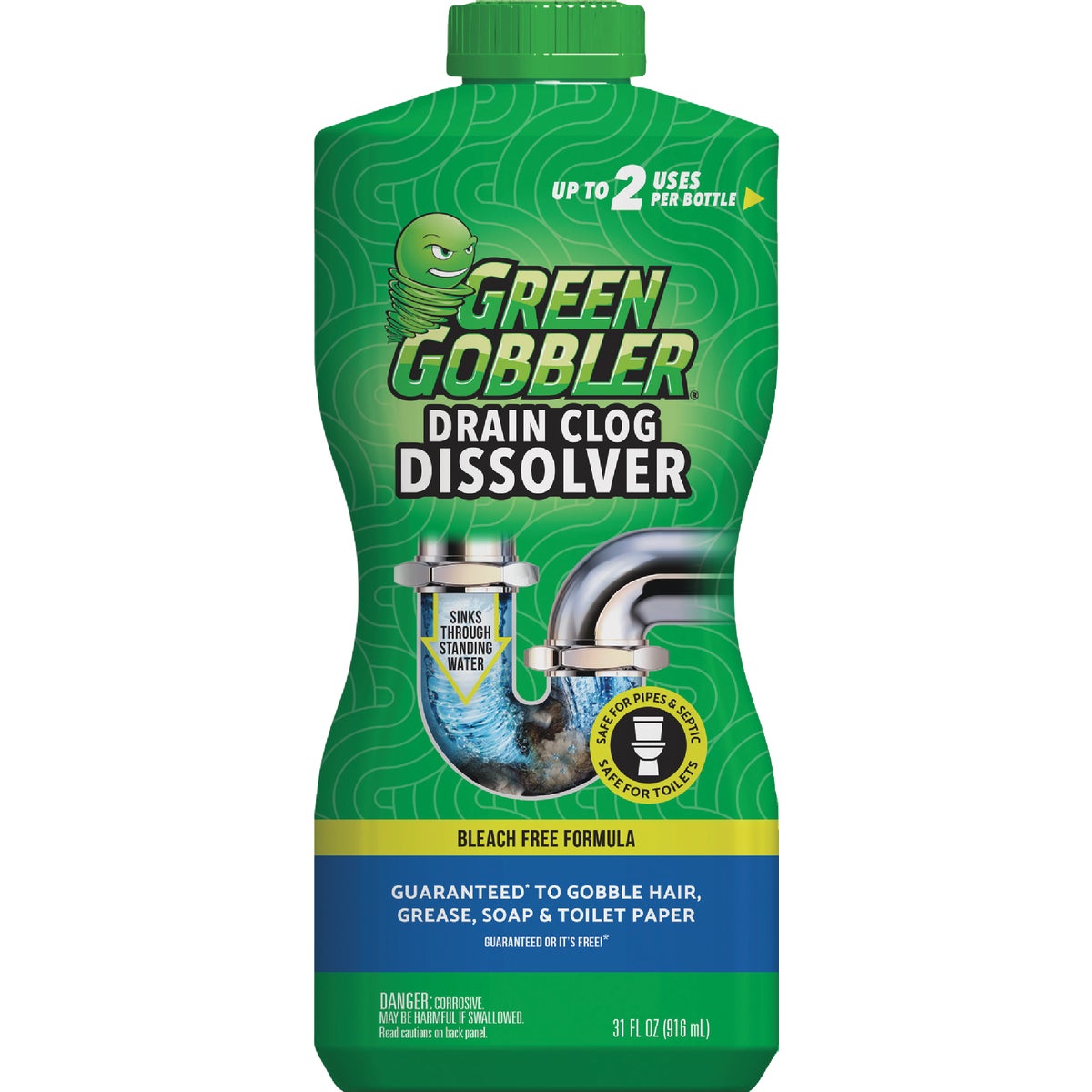 Green Gobbler Dissolve 31 Oz. Drain Opener (2-Uses)