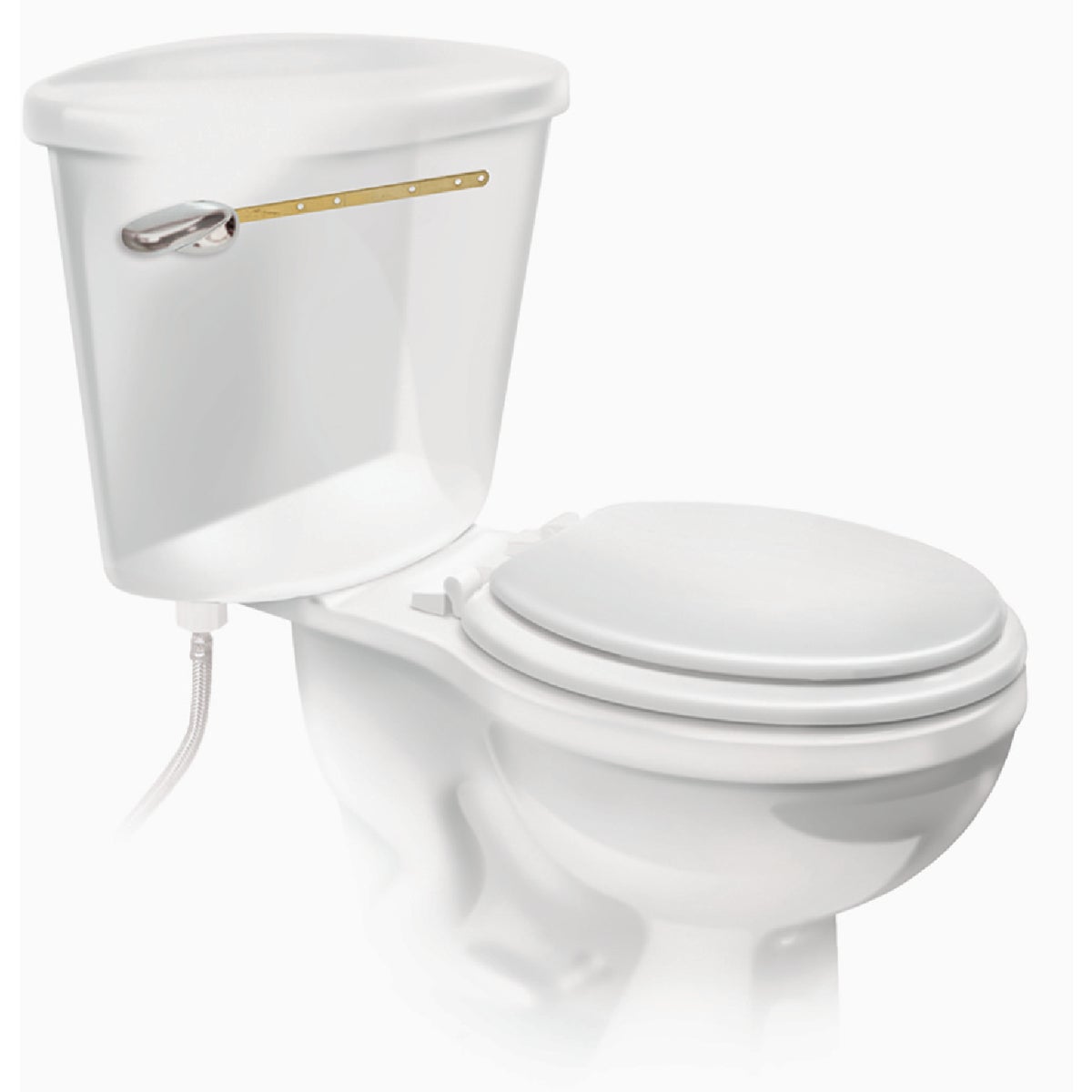 Fluidmaster Sure-Fit Brushed Nickel Tank Lever with Metal Arm Image 2