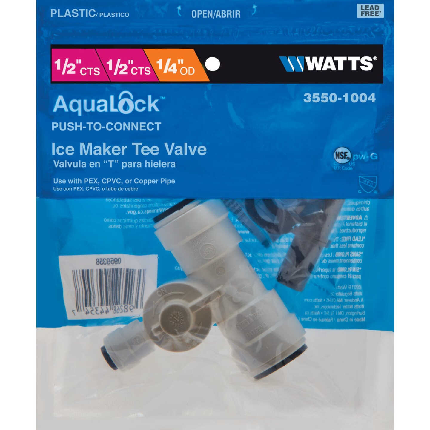 Watts Ice Maker Tee Valve Image 2
