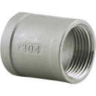 PLUMB-EEZE 3/8 In. FIP Stainless Steel Coupling Image 1