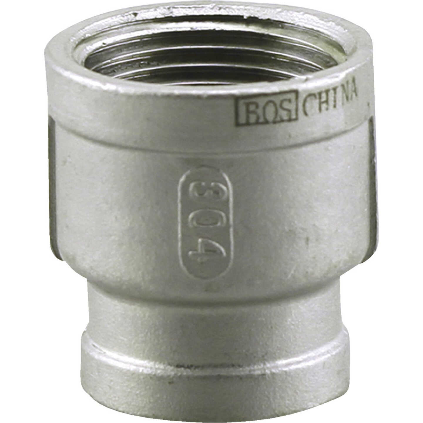 PLUMB-EEZE 3/4 In. FIP x 1/2 In. FIP Stainless Steel Reducing Coupling Image 1