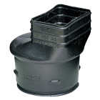 Advanced Drainage Systems 4 In. x 3.25 In. x 2.5 In. Polyethylene Corrugated to Downspout Barb x Female Adapter Image 1