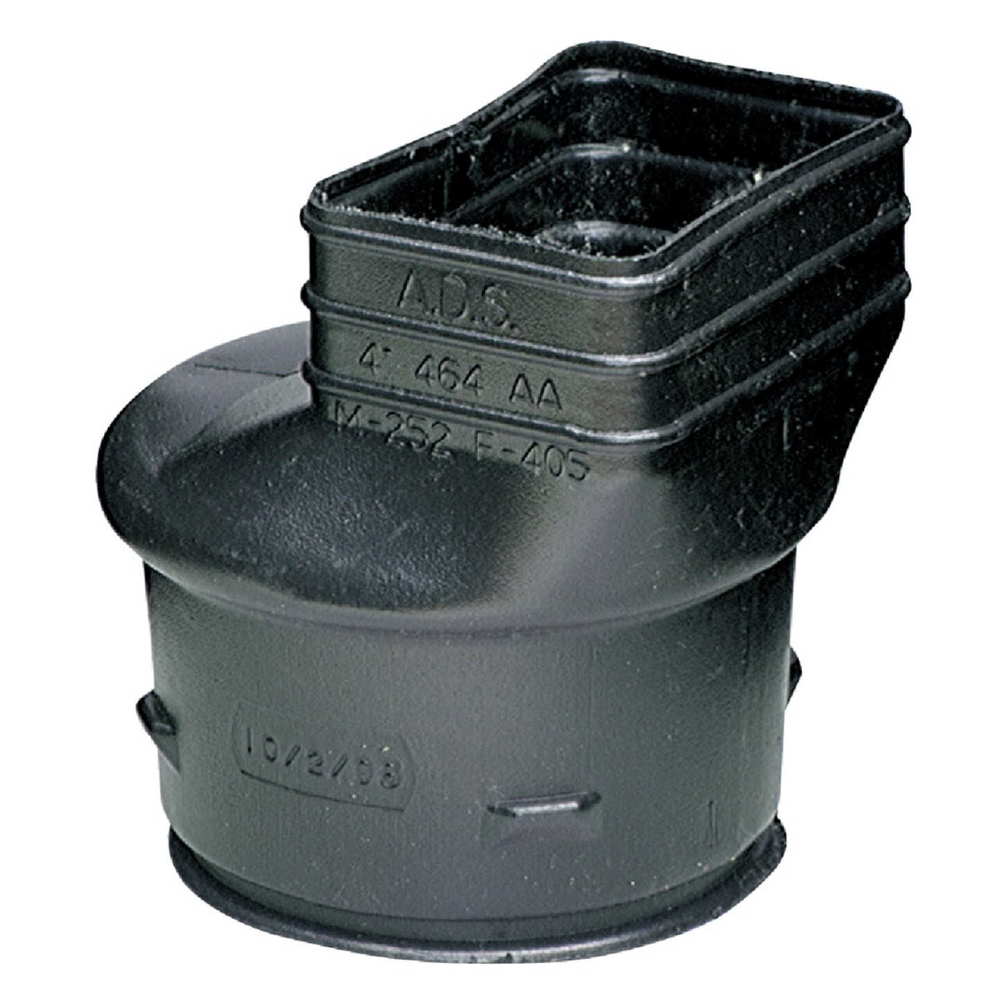 Advanced Drainage Systems 4 In. x 3.25 In. x 2.5 In. Polyethylene Corrugated to Downspout Barb x Female Adapter Image 1
