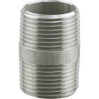 PLUMB-EEZE 1/2 In. MIP x 3 In. Stainless Steel Nipple Image 1