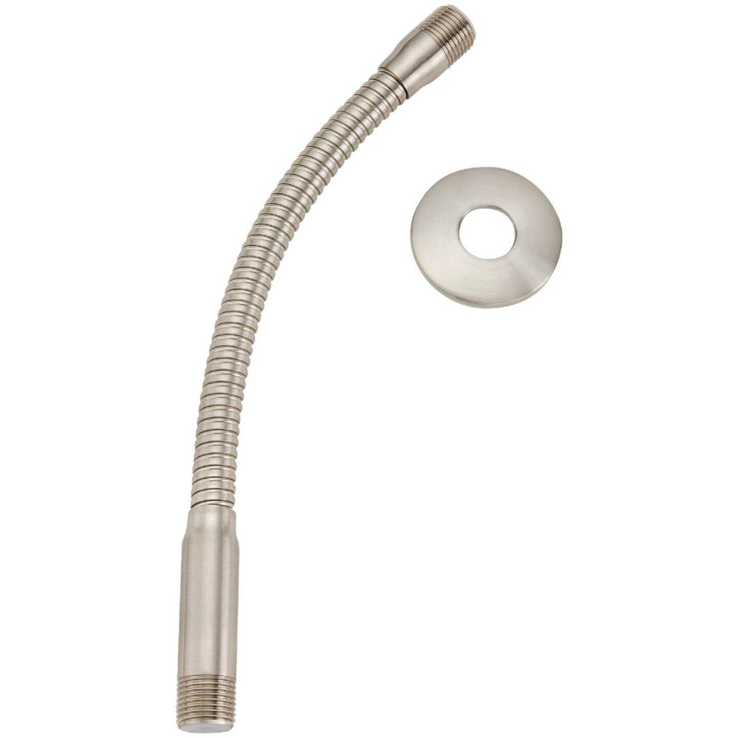 Do it Best 11-1/2 In. Brushed Nickel Flexible Shower Arm with Flange Image 1