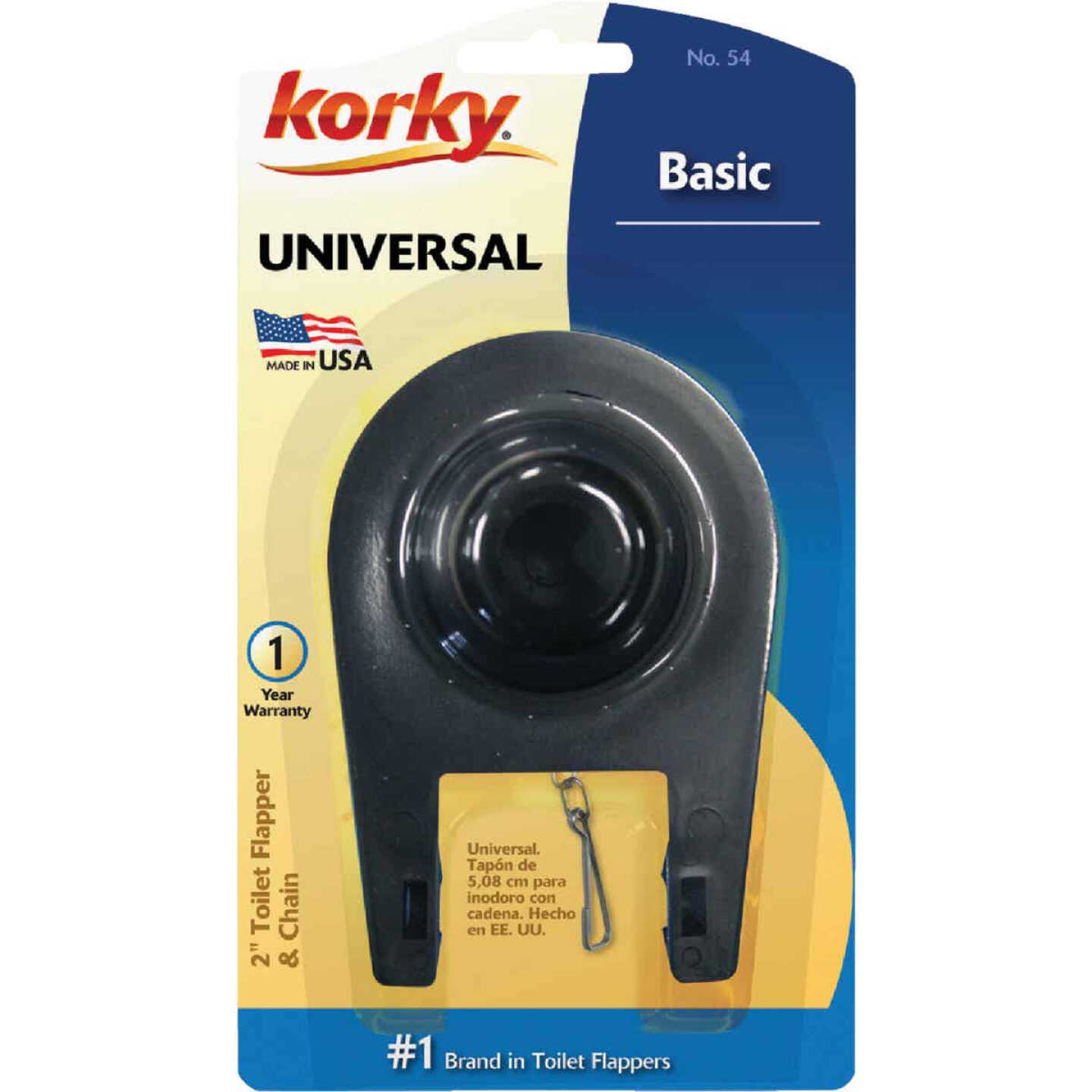 Korky 2 In. Universal Toilet Flapper with Chain Image 2