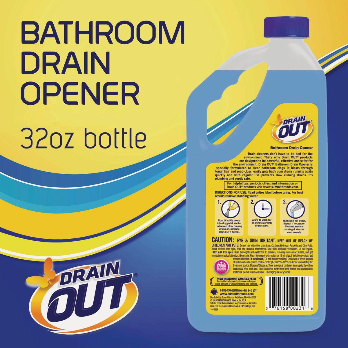 DrainOut 32 Oz. Liquid Bathroom Drain Opener Image 2