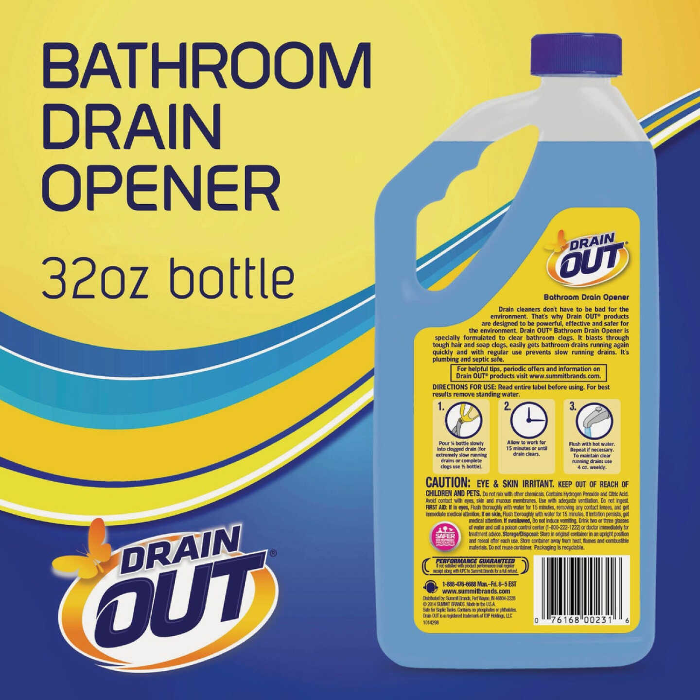 DrainOut 32 Oz. Liquid Bathroom Drain Opener Image 2