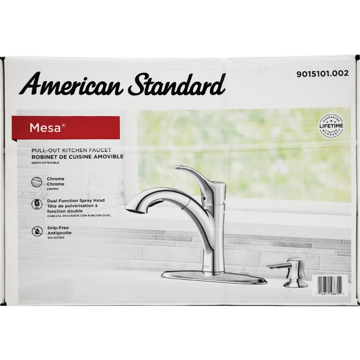 American Standard Mesa 1-Handle Lever Pull-Down Kitchen Faucet with Soap Dispenser, Chrome Image 3