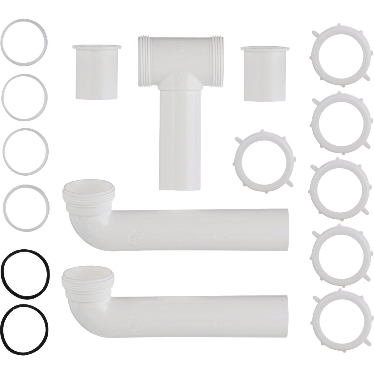 Keeney 1-1/2 In. x 16 In. White Polypropylene Center Outlet Waste Image 3