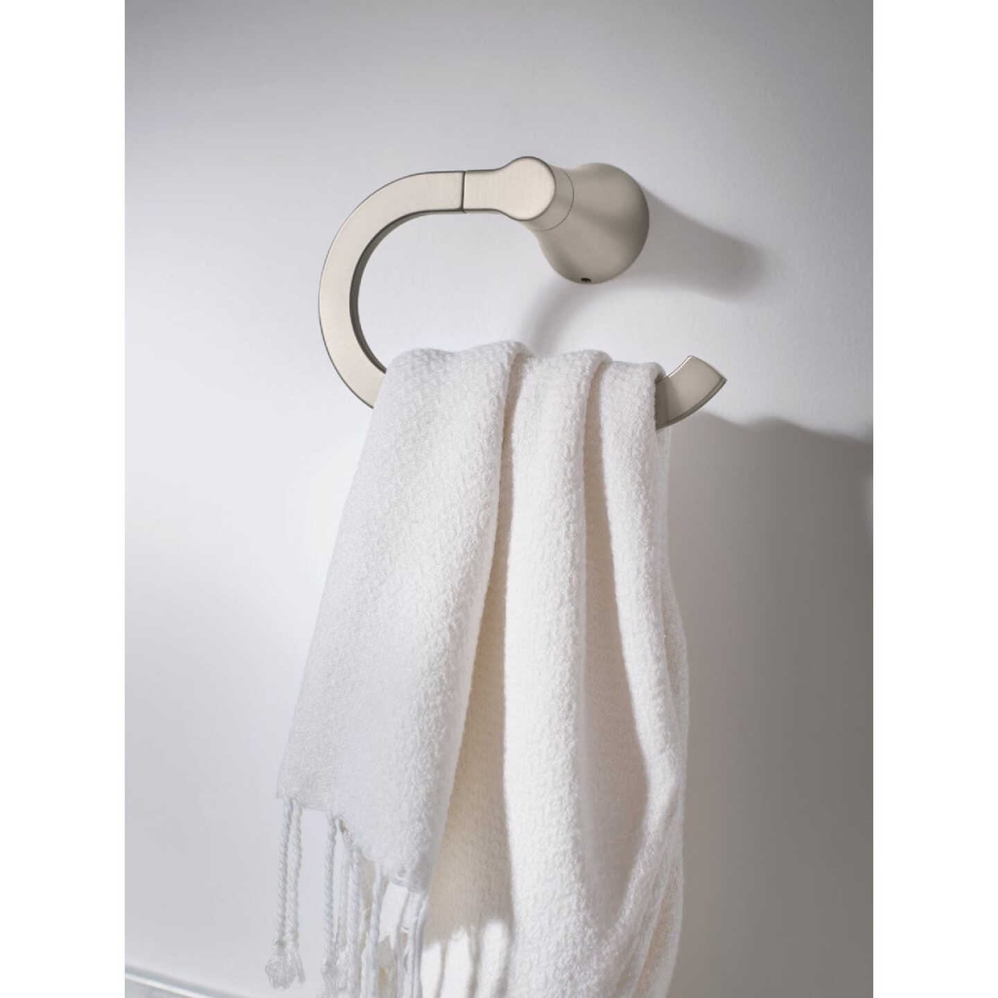 Moen Mikah Brushed Nickel Towel Ring Image 2