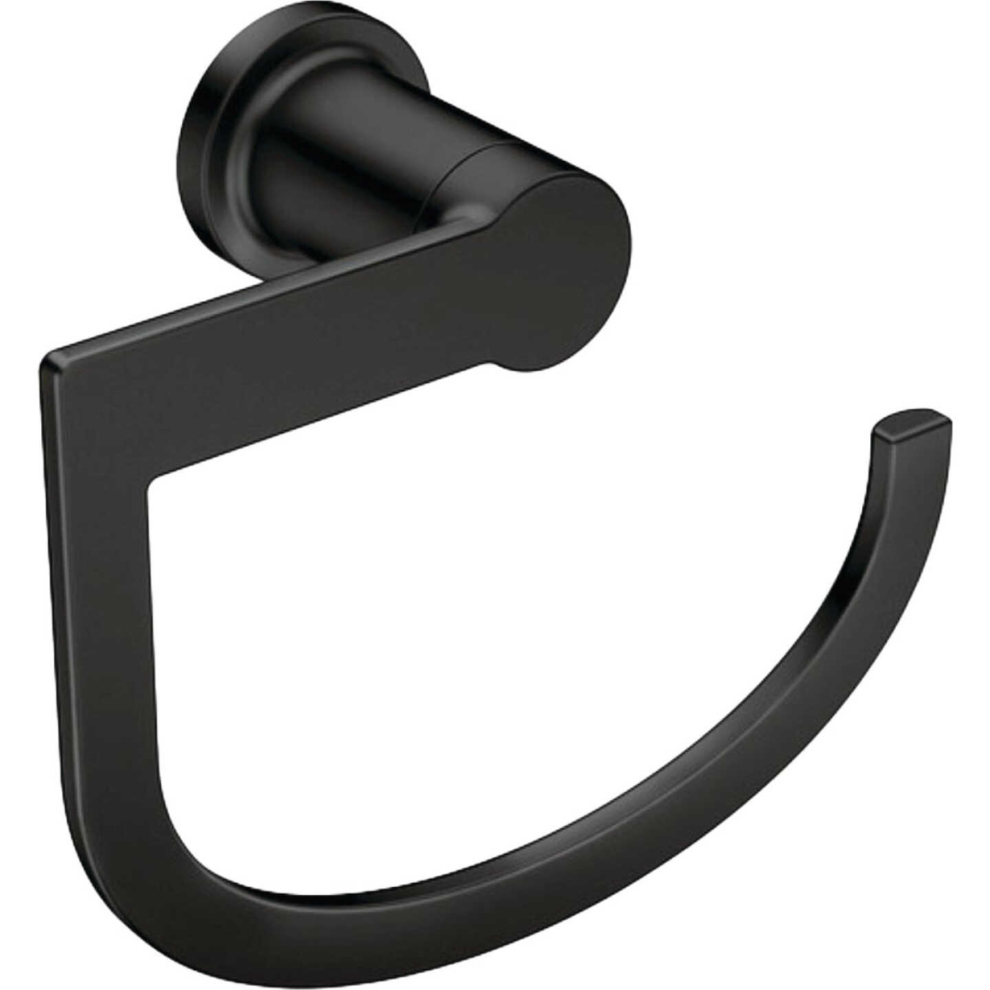 Moen Rinza Towel Ring, Matte Black Image 1