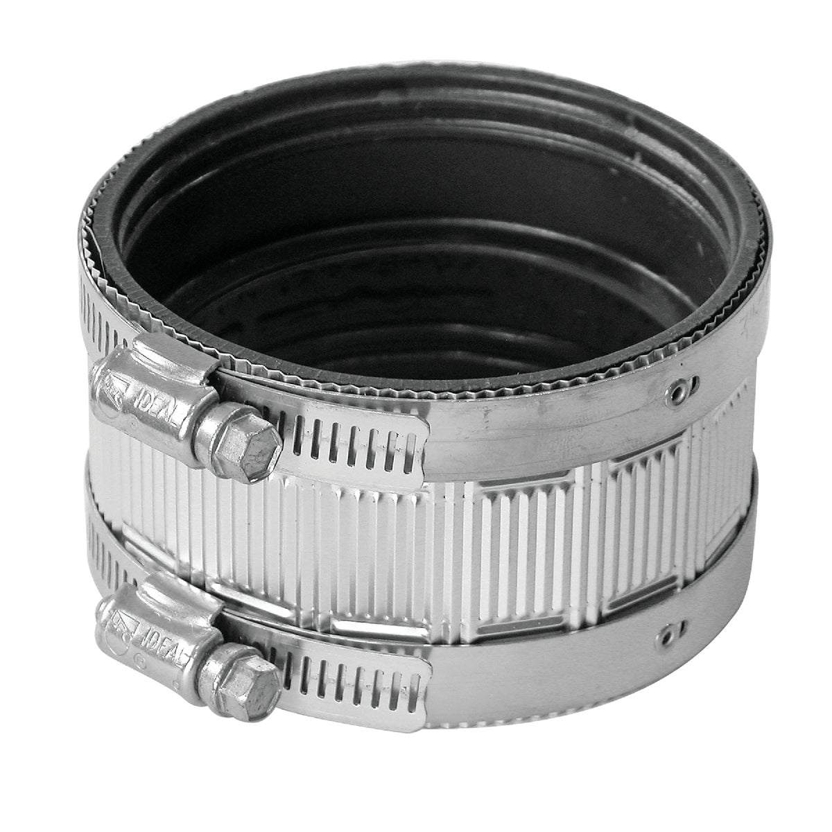 Black Swan 3 In. Neoprene No-Hub Coupling with Stainless Steel Clamps Image 1