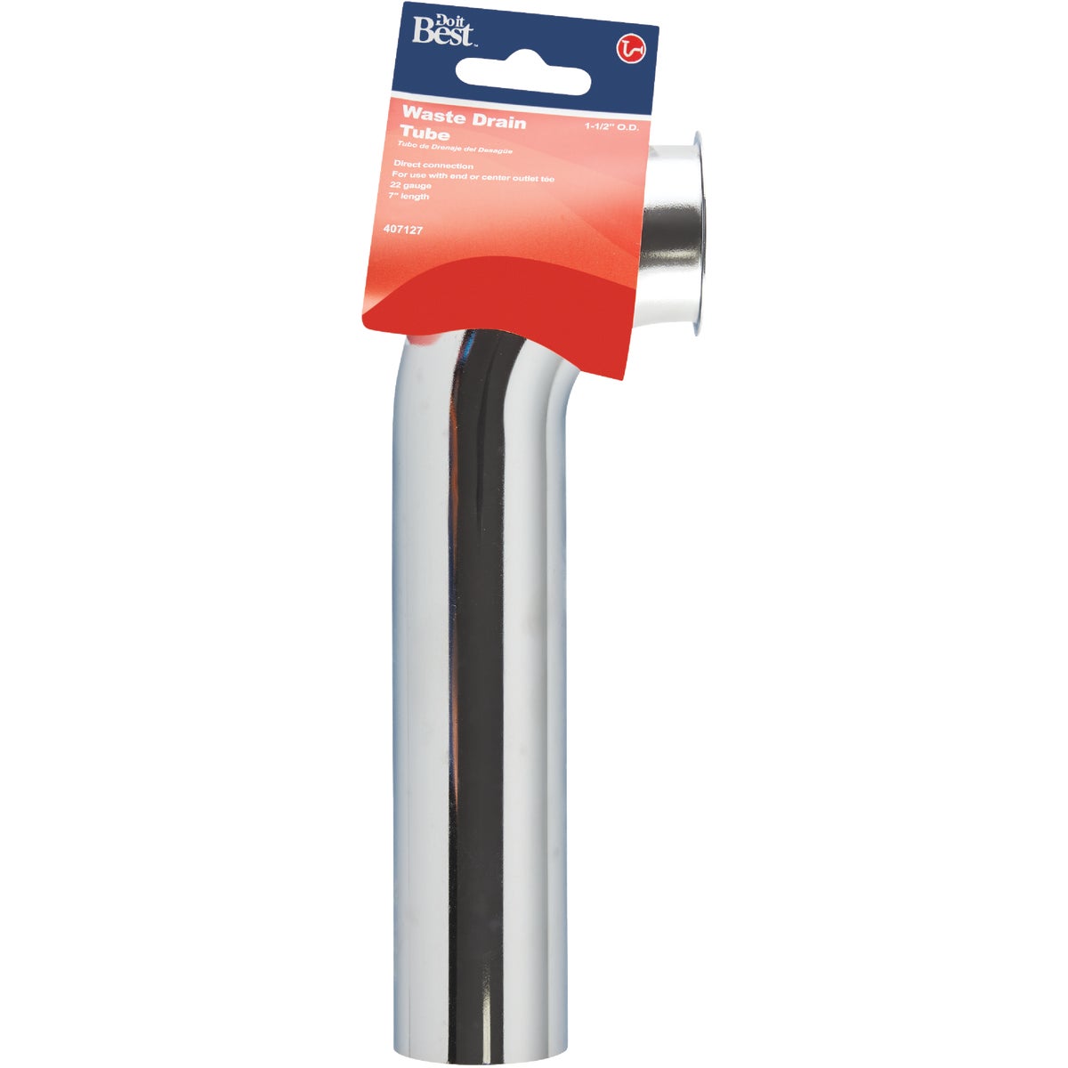 Do it Best 1-1/2 In. x 7 In. Chrome Plated 22GaugeWaste Arm Image 2