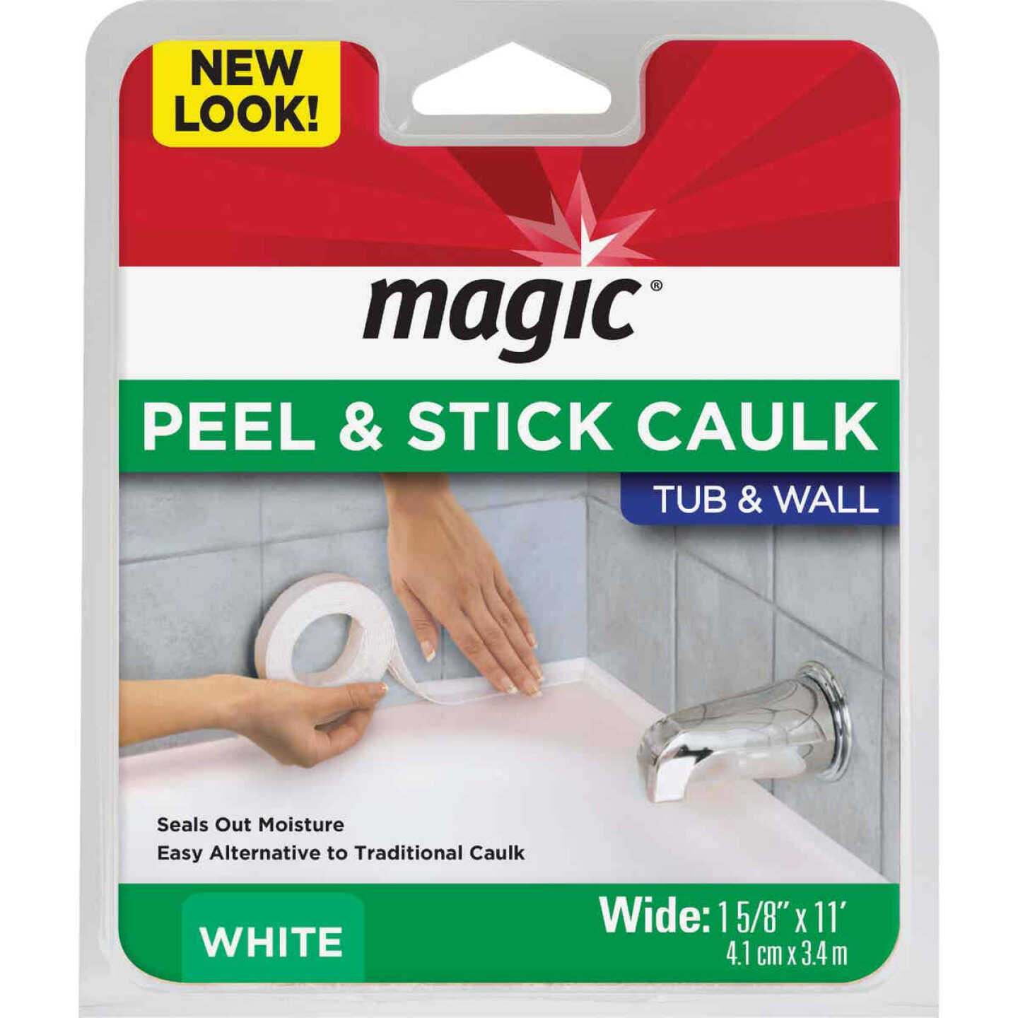 Magic 1-5/8 In. x 11 Ft. White Caulk Strip Image 1